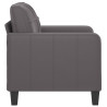 Sillón cuero sintético gris 60 cm 4