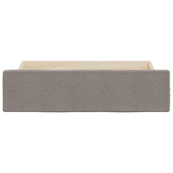 Cajones de cama 2 uds madera de ingeniería y tela gris taupe M 4