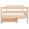 Estructura de cama infantil con cajones madera de pino 80x160cm 5