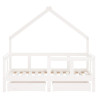Estructura cama niños con cajones madera pino blanco 70x140 cm 5