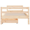 Estructura de cama infantil con cajones madera pino 90x190 cm 5