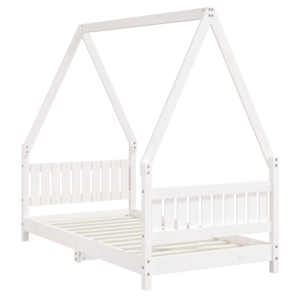Estrutura de cama infantil 80x160 cm pinho maciço branco M 3