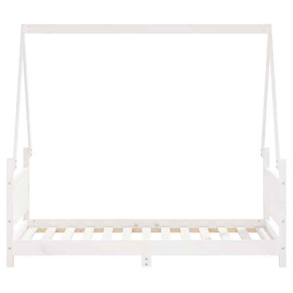 Estructura de cama para niños madera de pino blanco 80x160 cm M 4