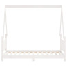 Estrutura de cama infantil 80x160 cm pinho maciço branco 4