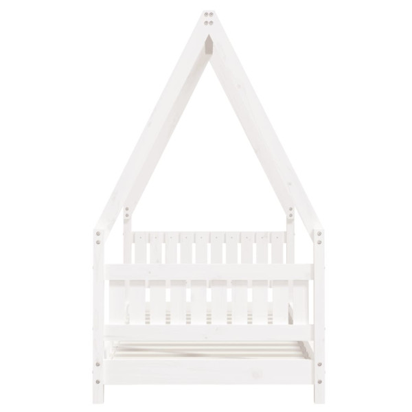 Estrutura de cama infantil 80x160 cm pinho maciço branco M 5