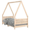 Estructura de cama para niños madera maciza de pino 80x160 cm 2
