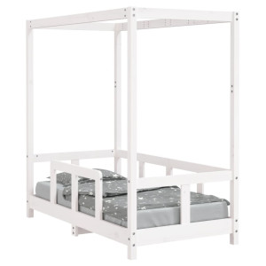 Estructura de cama para niños madera de pino blanco 70x140 cm H