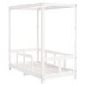Estrutura de cama infantil 70x140 cm pinho maciço branco 3