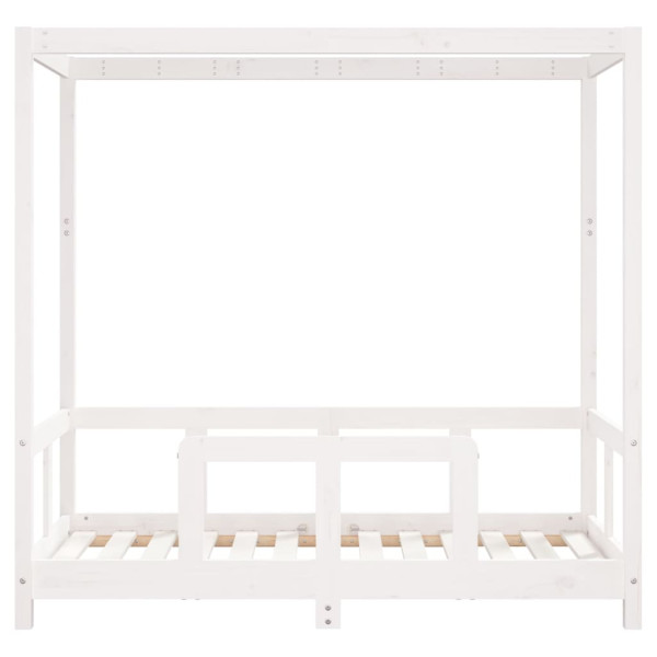 Estrutura de cama infantil 70x140 cm pinho maciço branco M 4