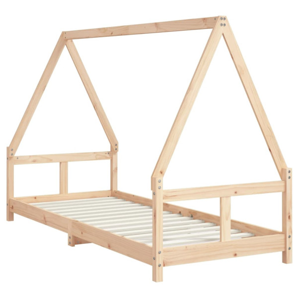 Estructura de cama para niños madera maciza de pino 80x200 cm M 3