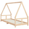 Estructura de cama para niños madera maciza de pino 80x200 cm 3