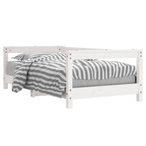 Estructura de cama para niños madera de pino blanco 70x140 cm H