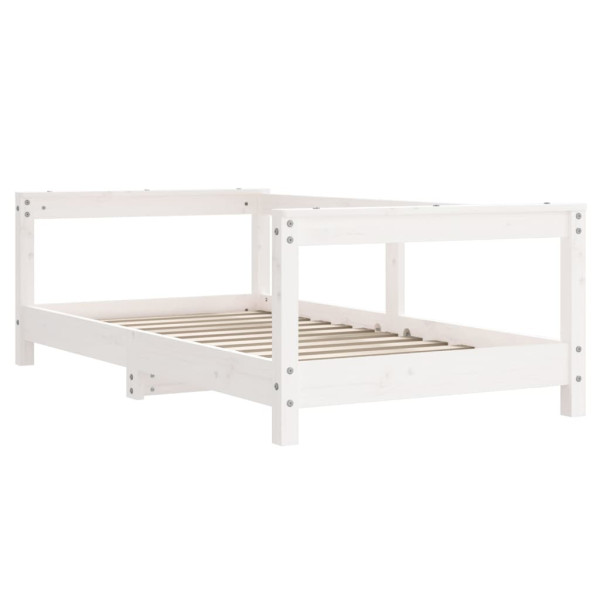 Estrutura de cama infantil 70x140 cm pinho maciço branco M 3