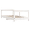 Estructura de cama para niños madera de pino blanco 70x140 cm 3