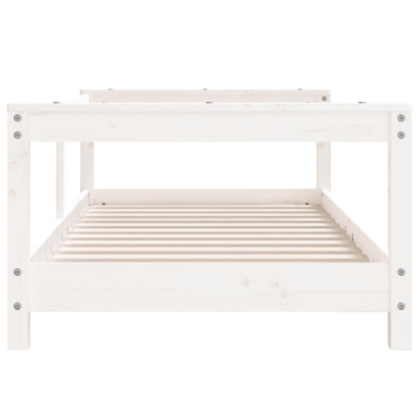 Estrutura de cama infantil 70x140 cm pinho maciço branco M 4