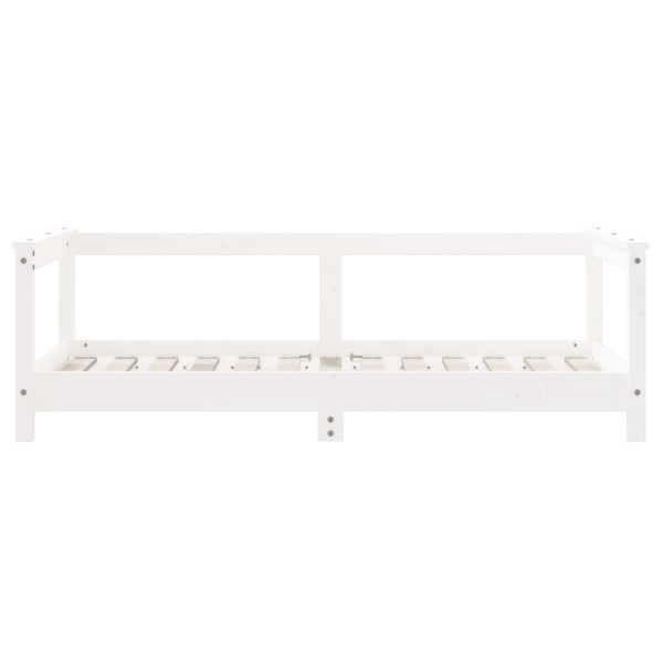 Estructura de cama para niños madera de pino blanco 70x140 cm M 5