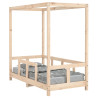 Estructura de cama para niños madera maciza de pino 70x140 cm 2