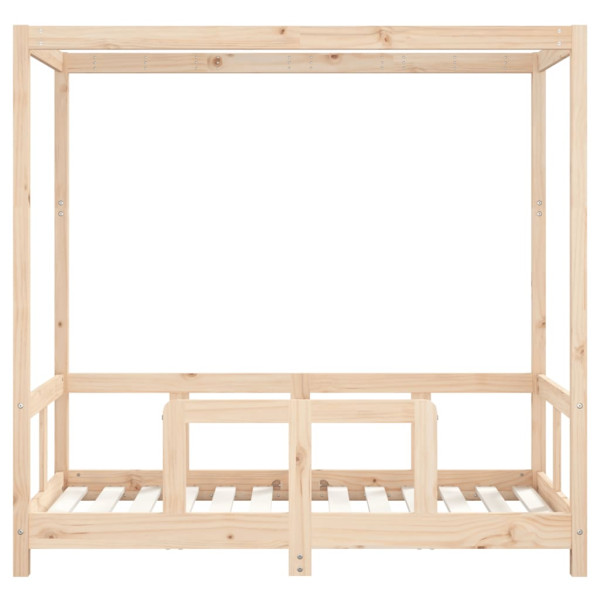Estructura de cama para niños madera maciza de pino 70x140 cm M 4