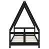 Estructura de cama para niños madera de pino negro 80x160 cm 4