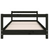 Estrutura de cama infantil 90x190 cm pinho maciço preto 4