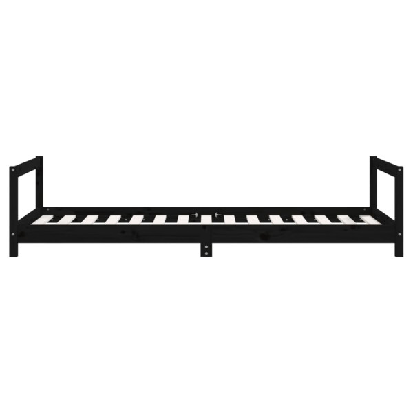 Estructura de cama para niños madera de pino negro 90x190 cm M 5