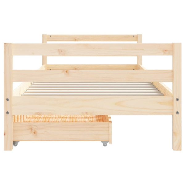 Estructura de cama para niños con cajones madera pino 80x200 cm M 5