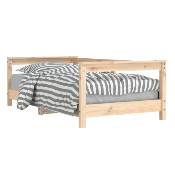 Estructura de cama para niños madera maciza de pino 70x140 cm M 2