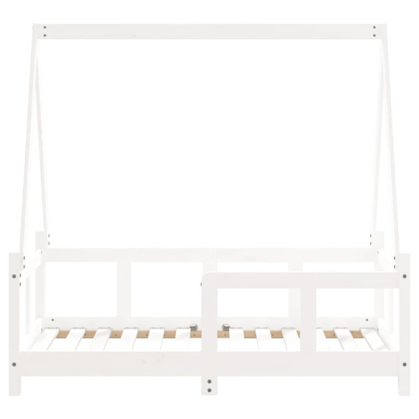 Estructura de cama para niños madera de pino blanco 70x140 cm M 5