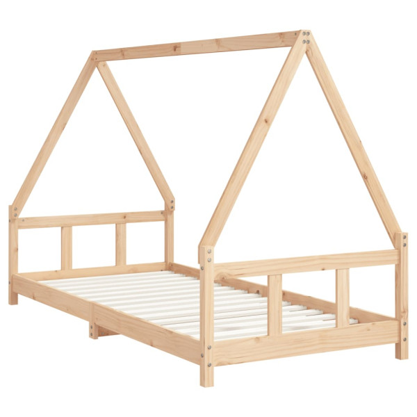 Estructura de cama para niños madera maciza de pino 90x200 cm M 3