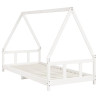 Estructura de cama para niños madera de pino blanco 90x200 cm 3