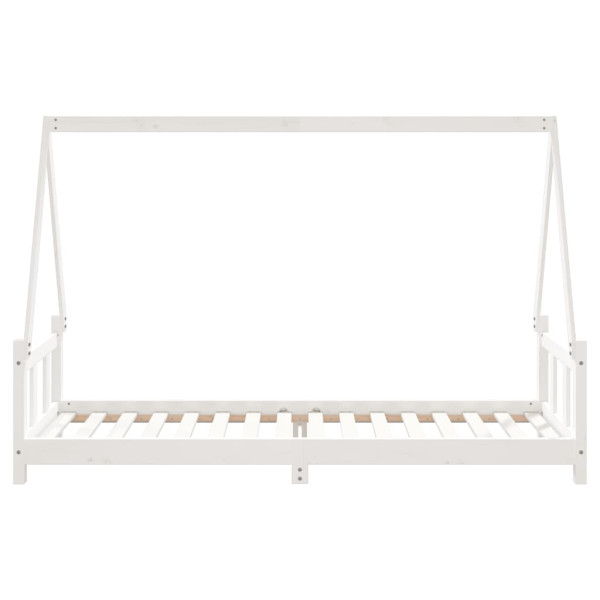 Estrutura de cama infantil 90x200 cm pinho maciço branco M 5