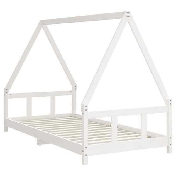 Estructura de cama para niños madera de pino blanco 90x190 cm M 3