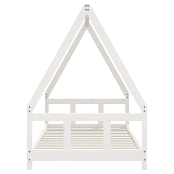 Estrutura de cama infantil 90x190 cm pinho maciço branco M 4