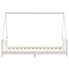 Estrutura de cama infantil 90x190 cm pinho maciço branco 5