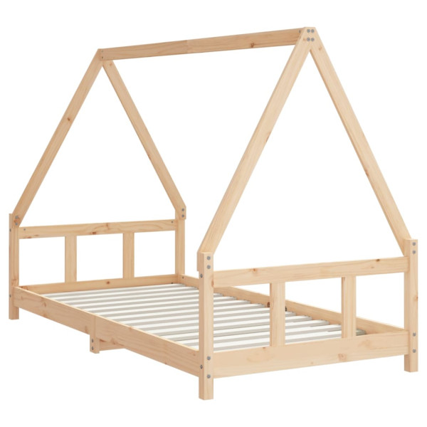 Estructura de cama infantil madera maciza de pino 90x190 cm M 3