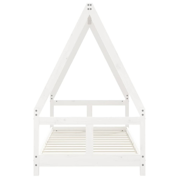 Estructura de cama para niños madera de pino blanco 80x160 cm M 4