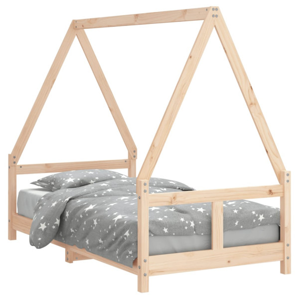 Estructura de cama para niños madera maciza de pino 80x160 cm M 2