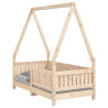 Estructura de cama para niños madera maciza de pino 70x140 cm 2