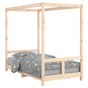 Estructura de cama para niños madera maciza de pino 80x160 cm H