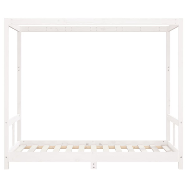 Estructura de cama para niños madera de pino blanco 80x160 cm M 4