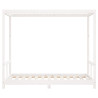 Estrutura de cama infantil 80x160 cm pinho maciço branco 4