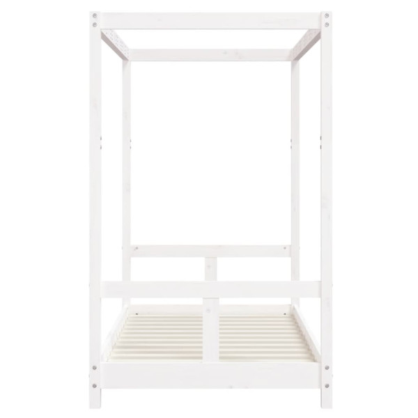 Estrutura de cama infantil 80x160 cm pinho maciço branco M 5