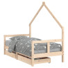 Estructura de cama infantil con cajones madera de pino 80x160cm 2