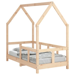 Estructura de cama para niños madera maciza de pino 70x140 cm H