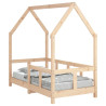 Estructura de cama para niños madera maciza de pino 70x140 cm 2