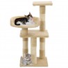Rascador para gatos con postes de sisal 65 cm beige 2