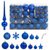 Conjunto de bolas de Natal 111 peças de poliestireno azul 1
