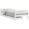 Estructura cama niños con cajones madera pino blanco 90x200 cm 2
