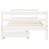 Estructura cama niños con cajones madera pino blanco 90x200 cm 5