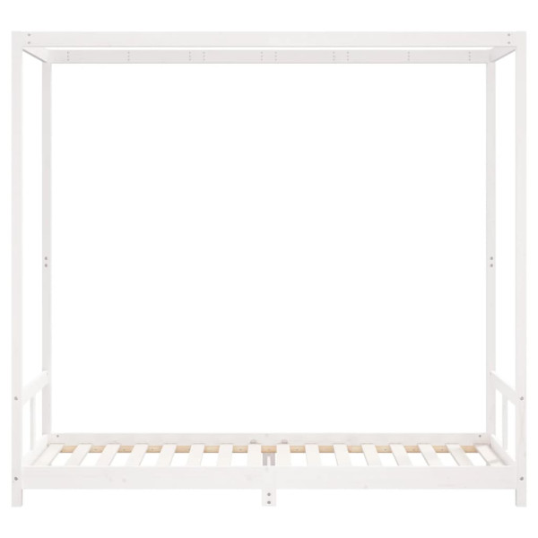Estrutura de cama infantil 80x200 cm pinho maciço branco M 4